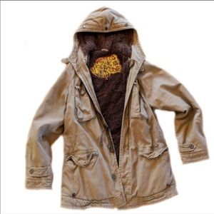 Hollister 🤎HP🤎  vintage sherpa lined field coat
